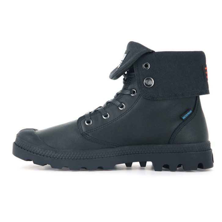 Bottes Palladium Baggy Leather ESS WP Femme Noir | FR HJF849V